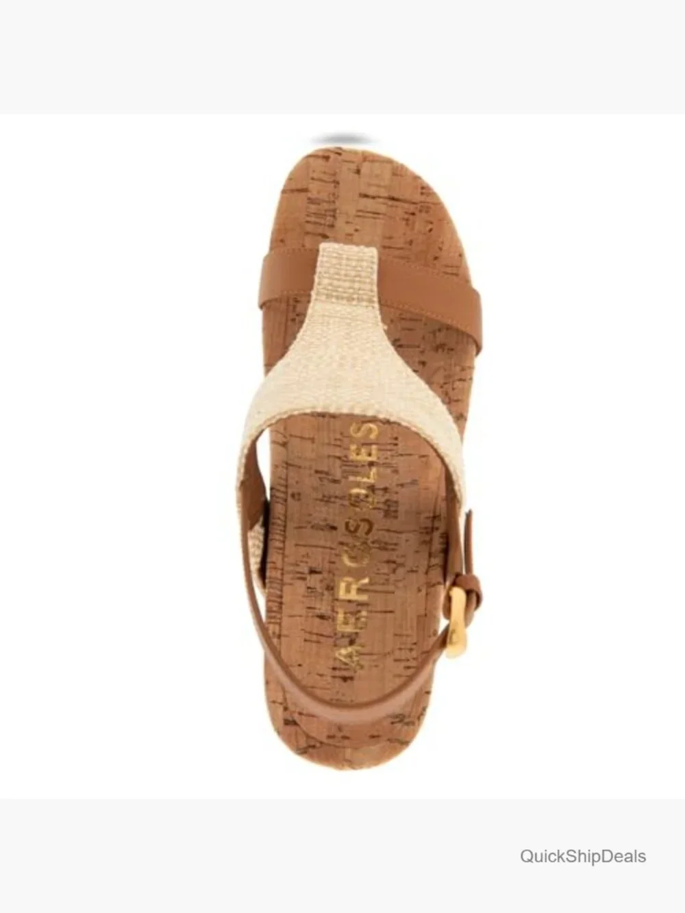 Wedge Sandals with Raffia Fabric, Cushioned Insole, Adjustable Buckle